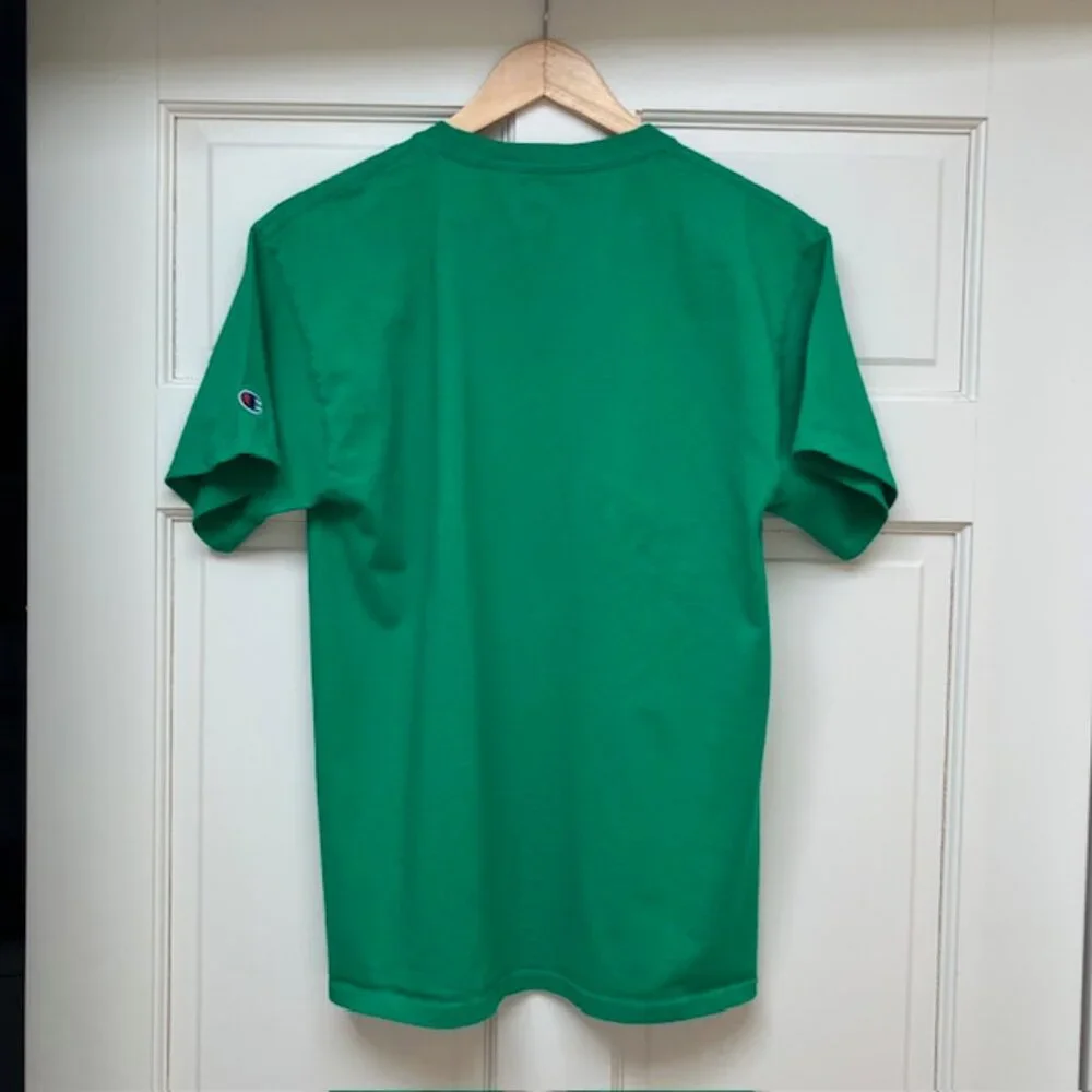 Champion Notre Dame Green 100% cotton short sleeve T shirt size M - Picture 3 of 7